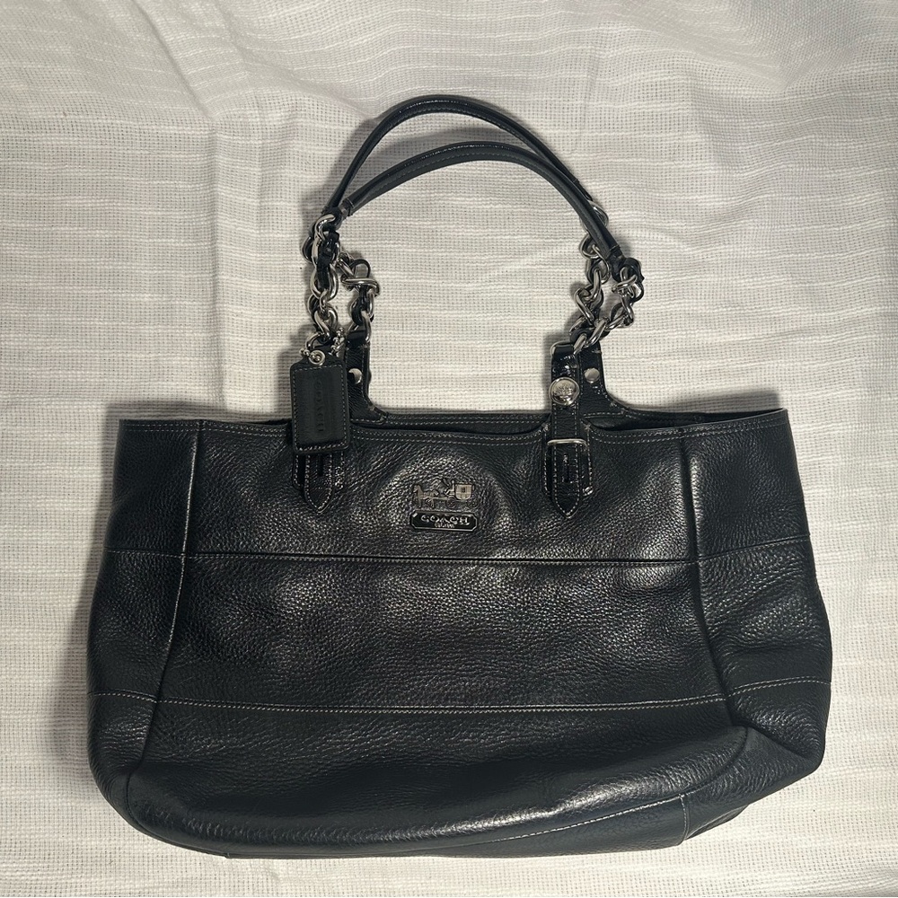 Coach Black Leather Shoulder Bag